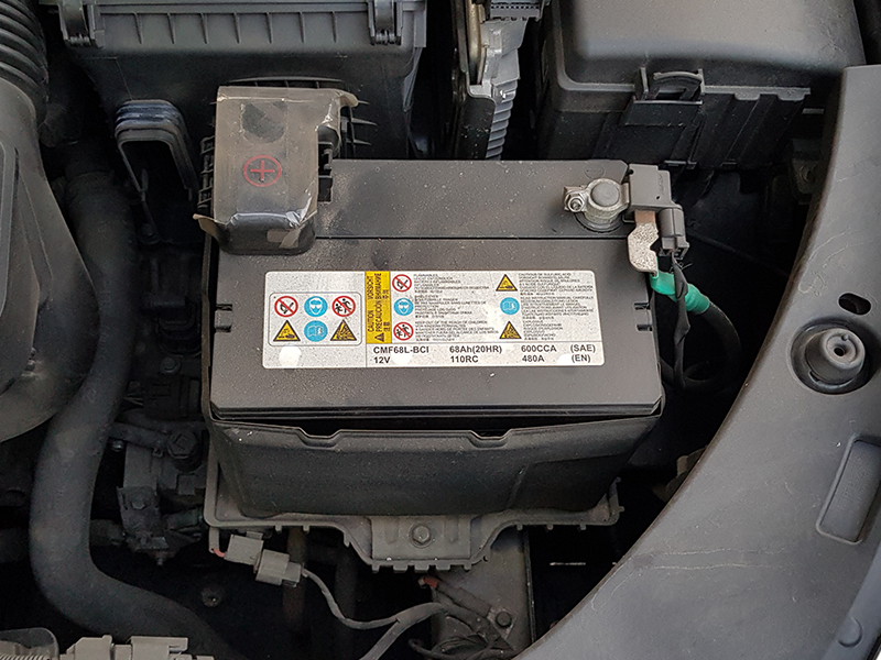 배터리 장착 갤러리-[현대] 그랜져Hg 밧데리 2012년 델코Df90L 자동차배터리 교체